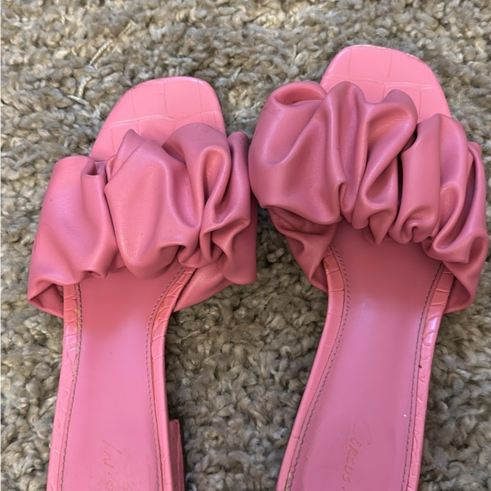 Pink Ruffled Sam Edelman Women's Sandals